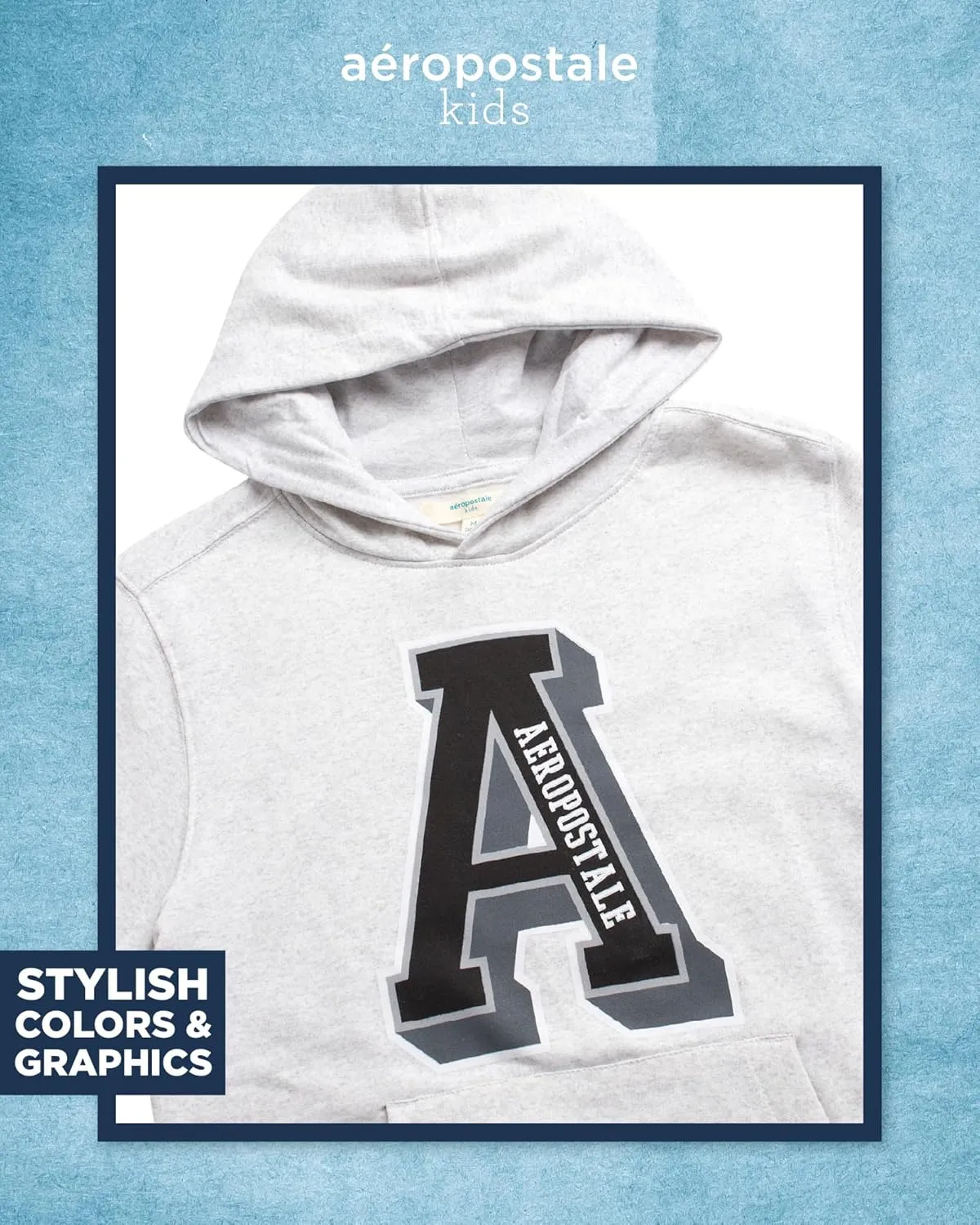 AEROPOSTALE Hoodie and T-Shirt Set - 2 Piece Pullover Hoodie Sweatshirt and Active Graphic Tee - Boys Activewear Tops (8-16)