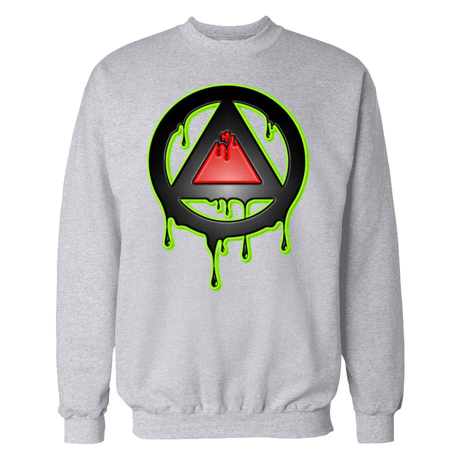 Art Society x Retro Kings 3D DRIP LOGO CREW SWEATER GREY