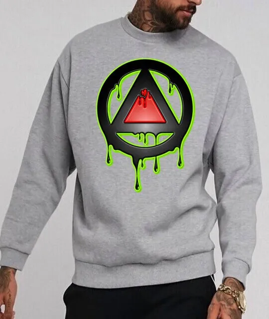 Art Society x Retro Kings 3D DRIP LOGO CREW SWEATER GREY