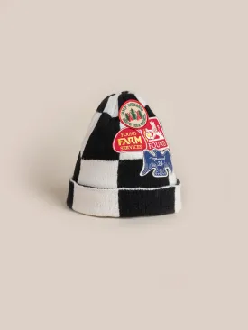 Check Multi Patch Beanie