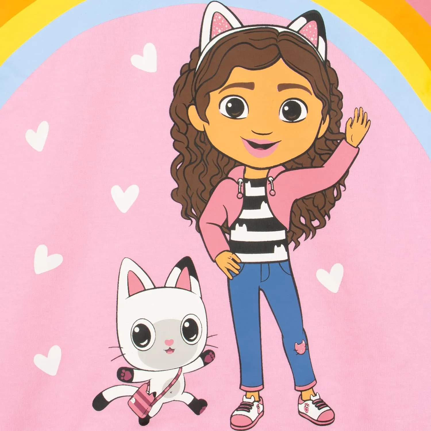 DreamWorks Gabbys Dollhouse Girls Hoodie | Pandy Paws Long Hoodie | Gabbys Dollhouse Clothes | Pink 7