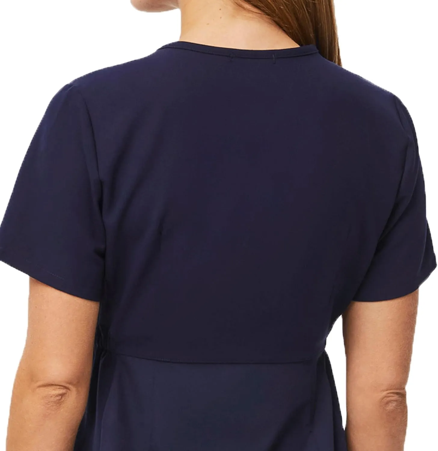 FIGS Octavia Maternity Scrub Top for Women  V-Neck, One Pocket, Curved High-Low Hem, 4-Way Stretch Women's Scrub Top