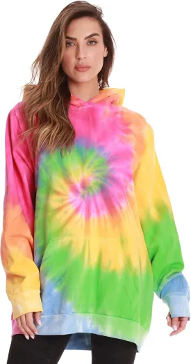 #followme Tie Dye Pullover Hoodie for Men and Women Fleece Hooded Sweatshirt