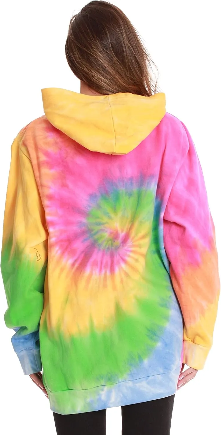 #followme Tie Dye Pullover Hoodie for Men and Women Fleece Hooded Sweatshirt