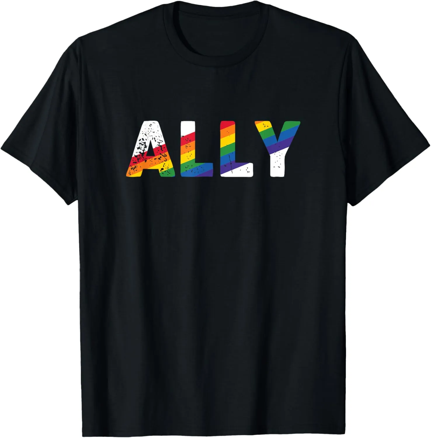 Gay Pride Colors LGBTQ Ally Shirt - Rainbow Gay Ally Shirt T-Shirt