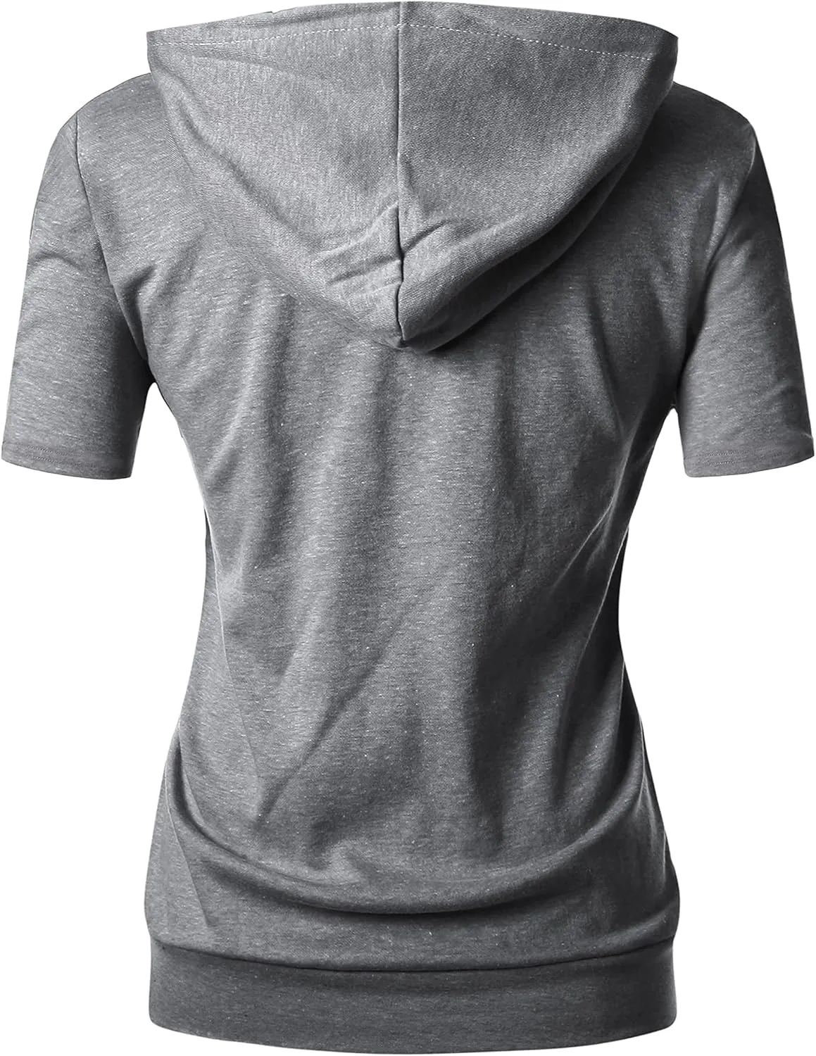 GIVON Women's Comfortable Short Sleeve Hoodie Pullover Hooded Sweatshirt with Kangaroo Pocket