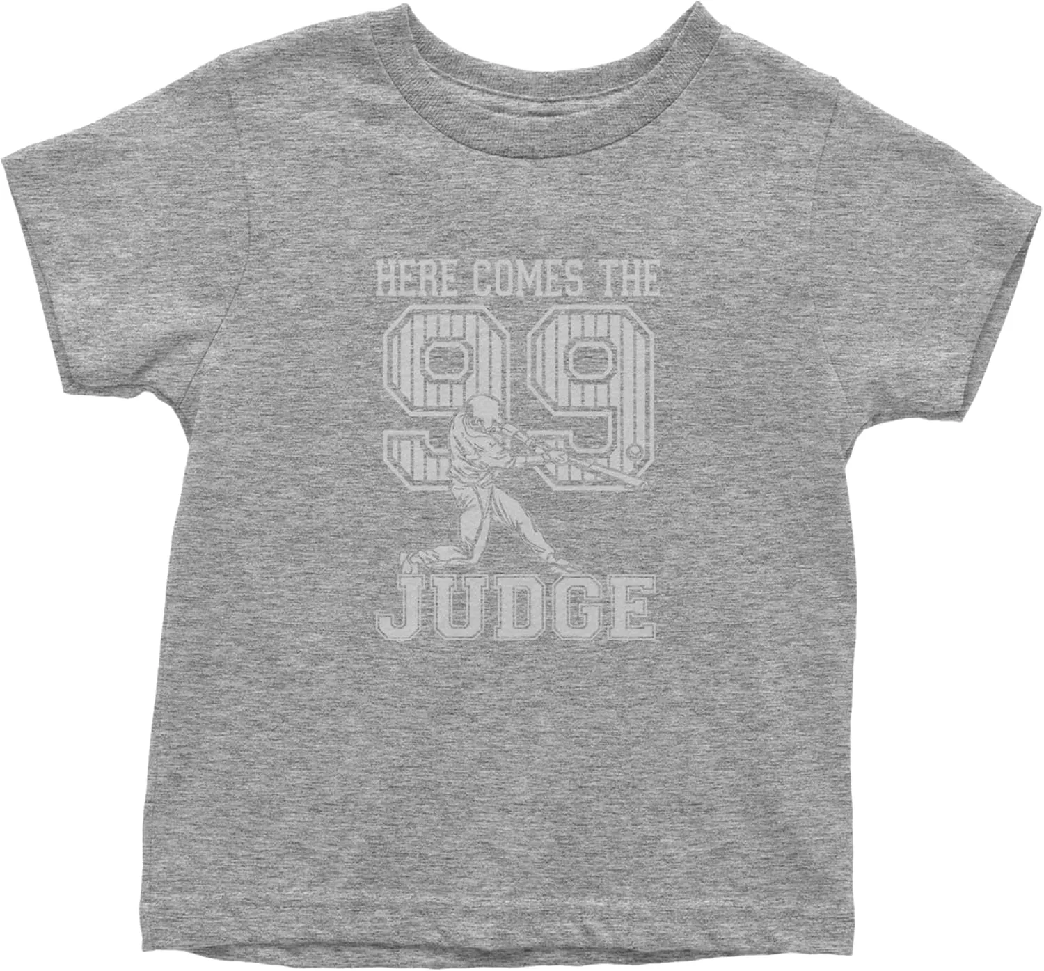 Here Comes The Judge 99 NY Baseball Toddler T-Shirt, Soft Cotton