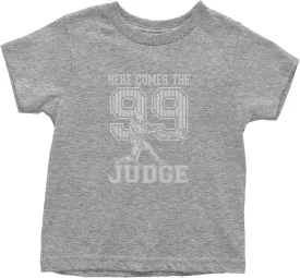 Here Comes The Judge 99 NY Baseball Toddler T-Shirt, Soft Cotton