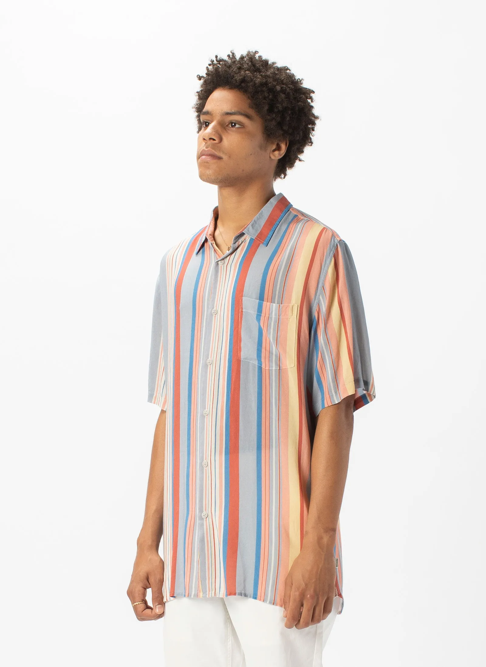 Holiday Short-Sleeve Shirt Summer Stripe