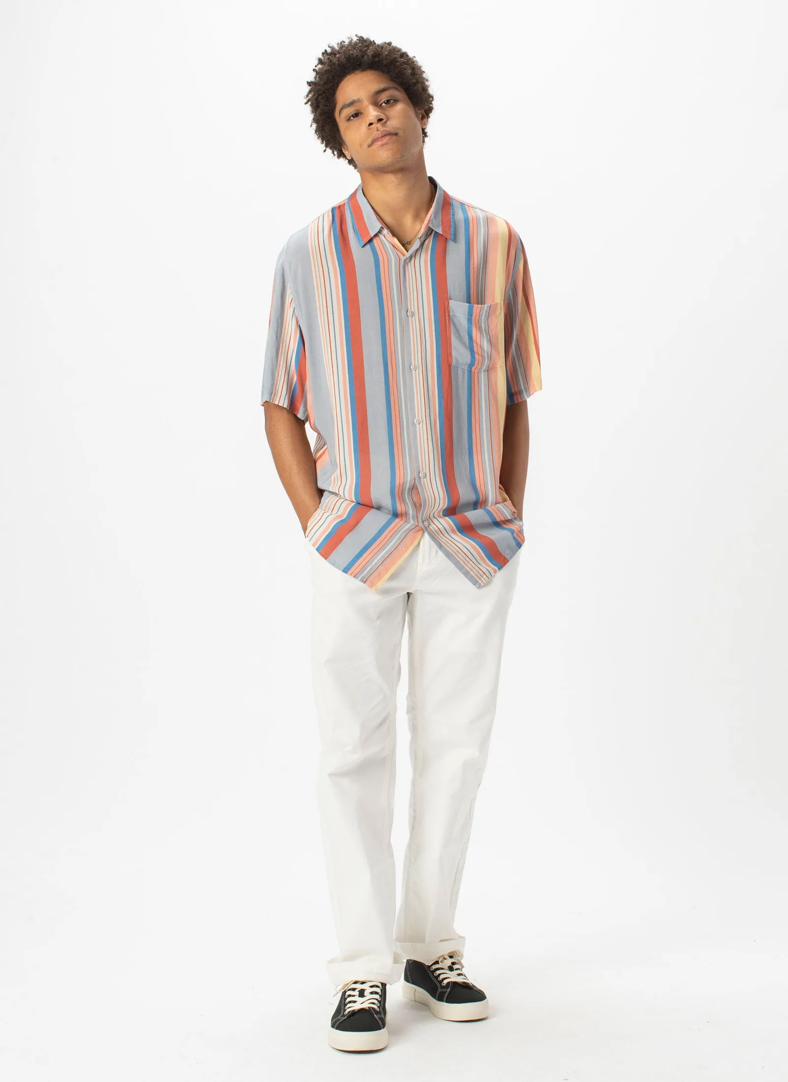 Holiday Short-Sleeve Shirt Summer Stripe
