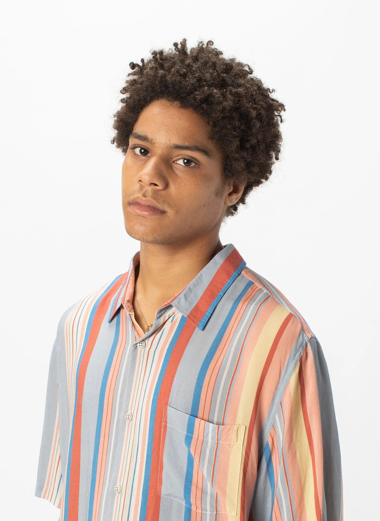 Holiday Short-Sleeve Shirt Summer Stripe
