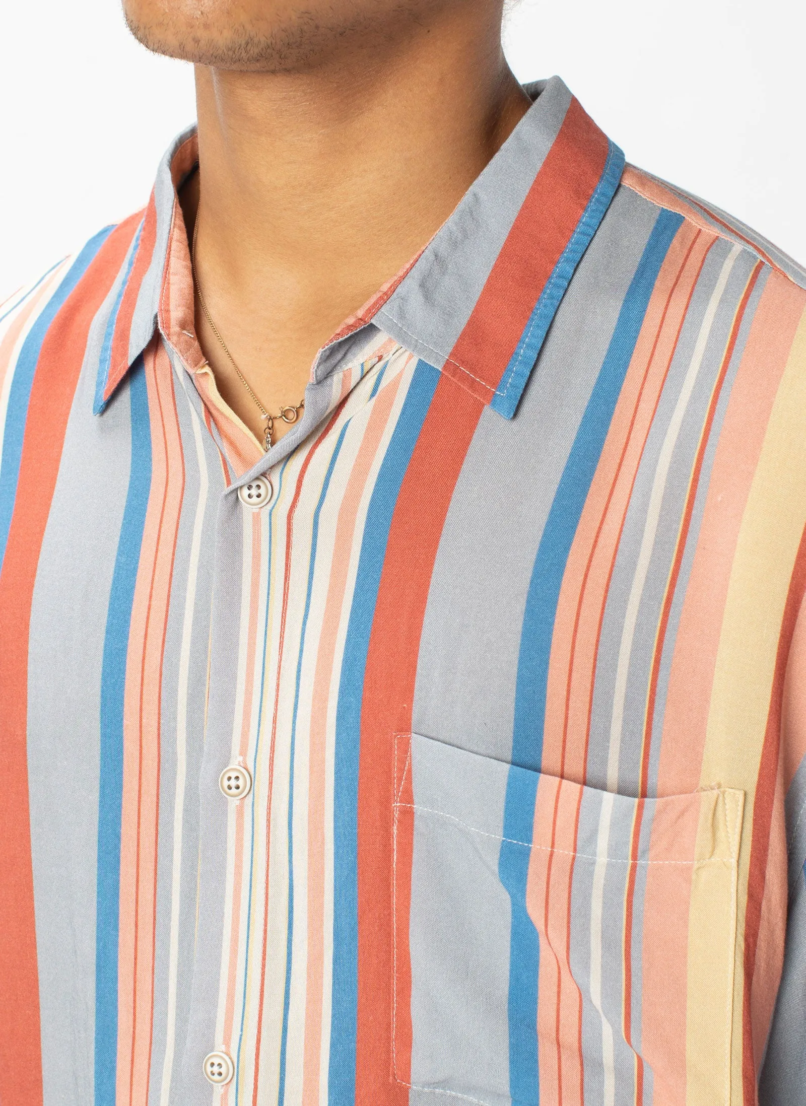 Holiday Short-Sleeve Shirt Summer Stripe