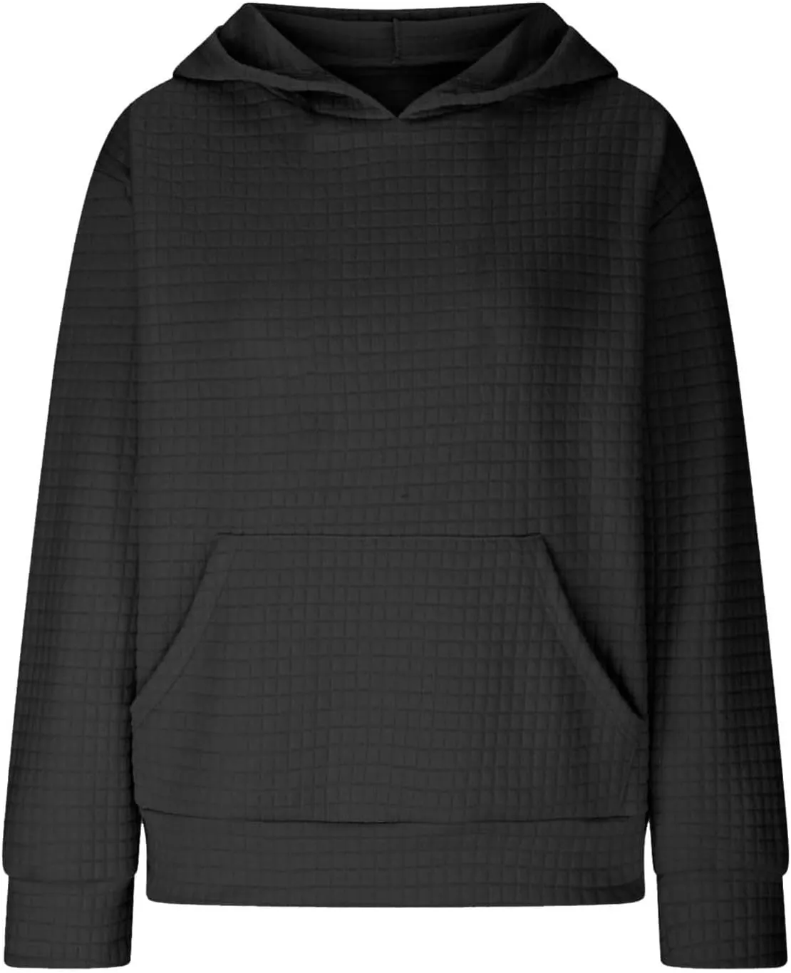 Loose Fit Check Solid Hoodies for 3-14 Years Girls Long Sleeves Trendy Polka Dots Sweatshirts Pullover with Pocket