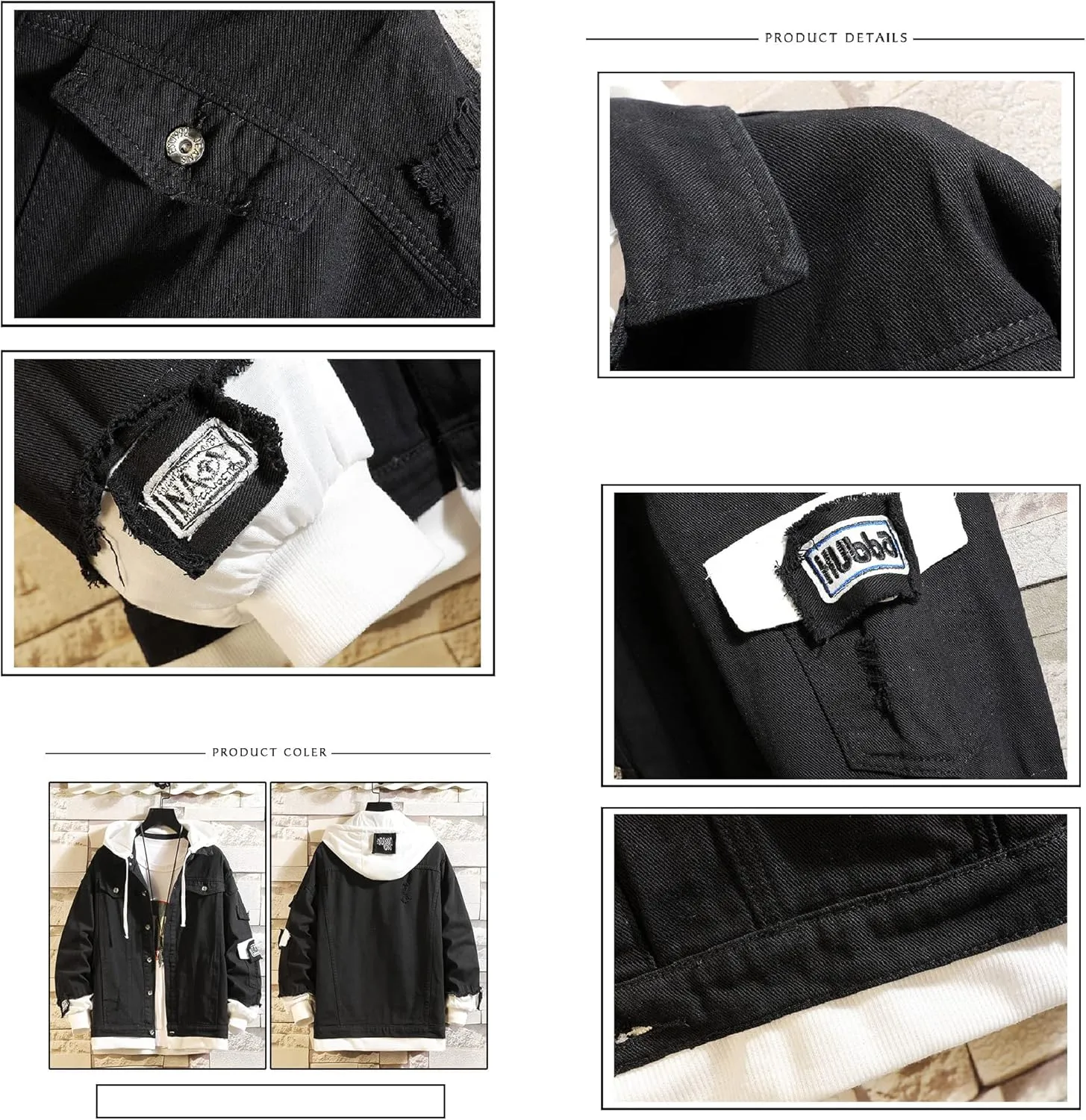Lpstop Skull Rose Denim Hoodie Skull Print Jacket Rose Flower Hoodie Denim Jacket for Women Men