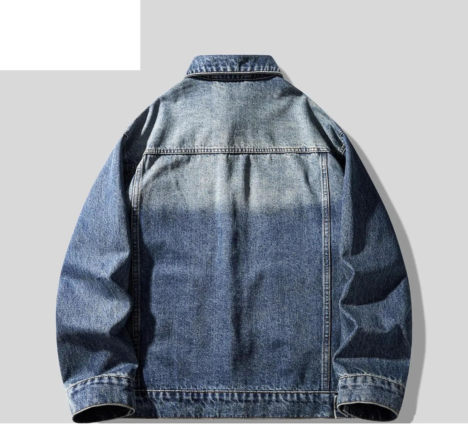 Men's Denim Jacket Spring Autumn American Workwear Coat for Men