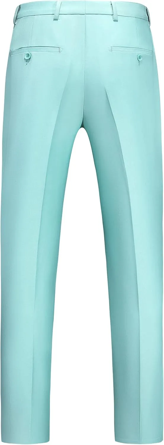 MOGU Mens Slim Fit Suit 2 Piece Tuxedo for Prom Business Wedding Dance (Suit Jacket Pants)