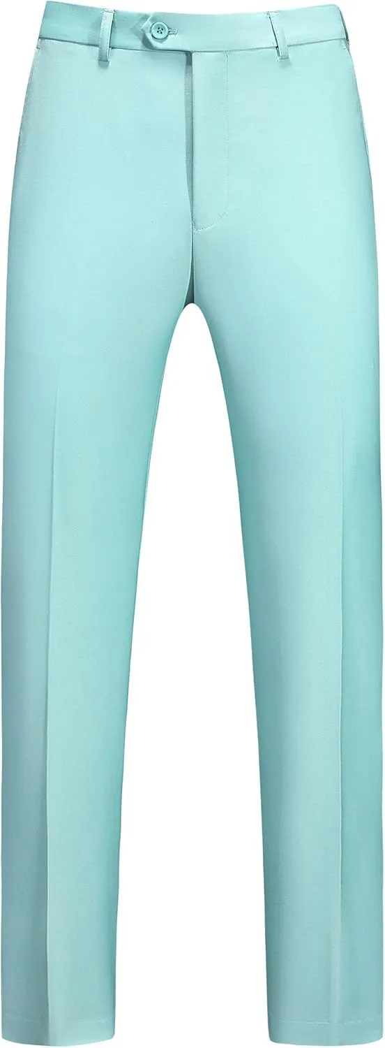 MOGU Mens Slim Fit Suit 2 Piece Tuxedo for Prom Business Wedding Dance (Suit Jacket Pants)