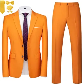 MOGU Mens Slim Fit Suit 2 Piece Tuxedo for Prom Business Wedding Dance (Suit Jacket   Pants)