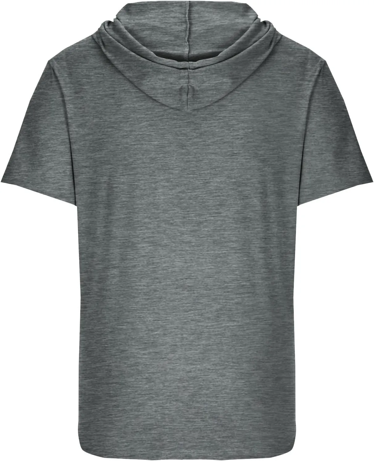 Short Sleeve Hoodies for Men Summer Athletic Loose Fit Stretch Drawstring T Shirt Lightweight Solid Color Pullover