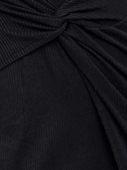 Twisted Wrap Sleeveless Asymmetrical Dress