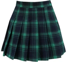 Women's High Waist A-Line Pleated Mini Skirt Short Tennis Skirt