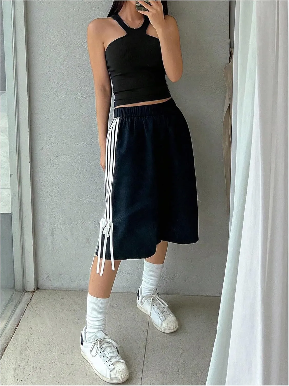 Women's Sleeveless Tank Top Halter Top Ribbed Knit Slim Fit Crop Tops Yoga Workout Shirts