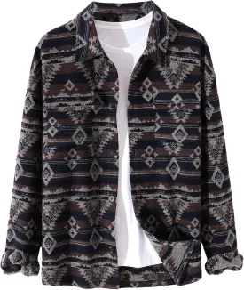 ZAFUL Men's Unisex Plaid Shirt Casual Flannel Jacket Button Down Long Sleeve Pocket Shirt Tops Coat Outwear