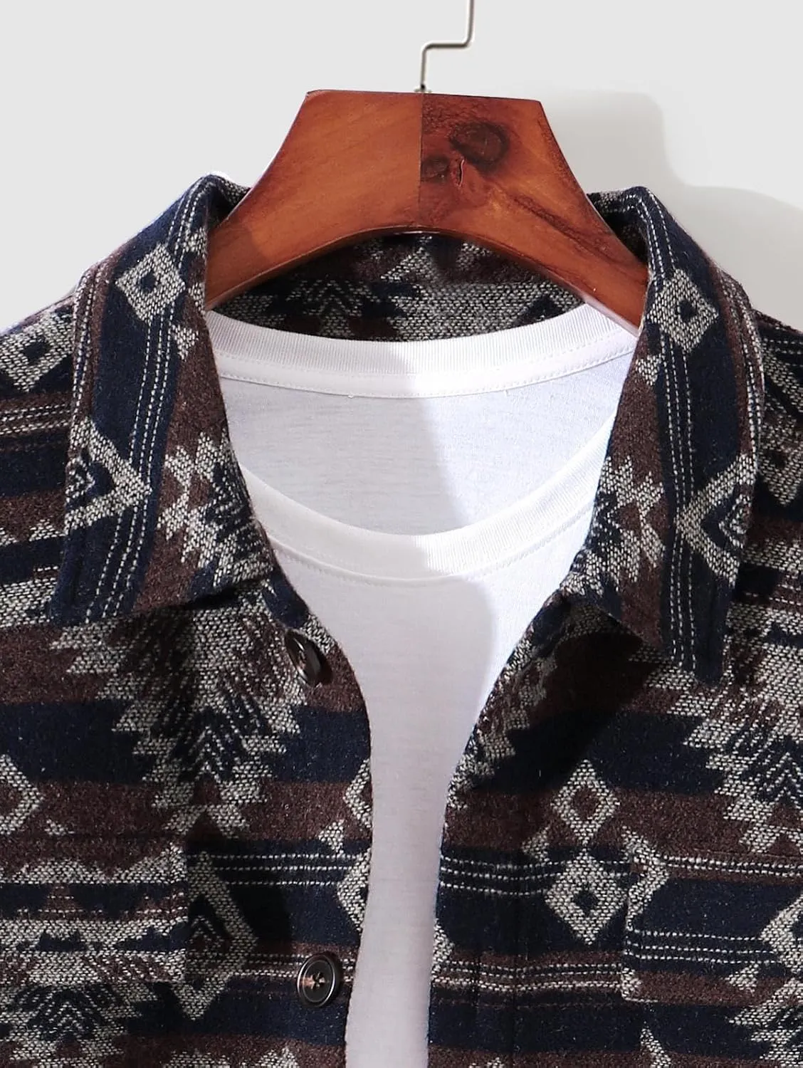 ZAFUL Men's Unisex Plaid Shirt Casual Flannel Jacket Button Down Long Sleeve Pocket Shirt Tops Coat Outwear