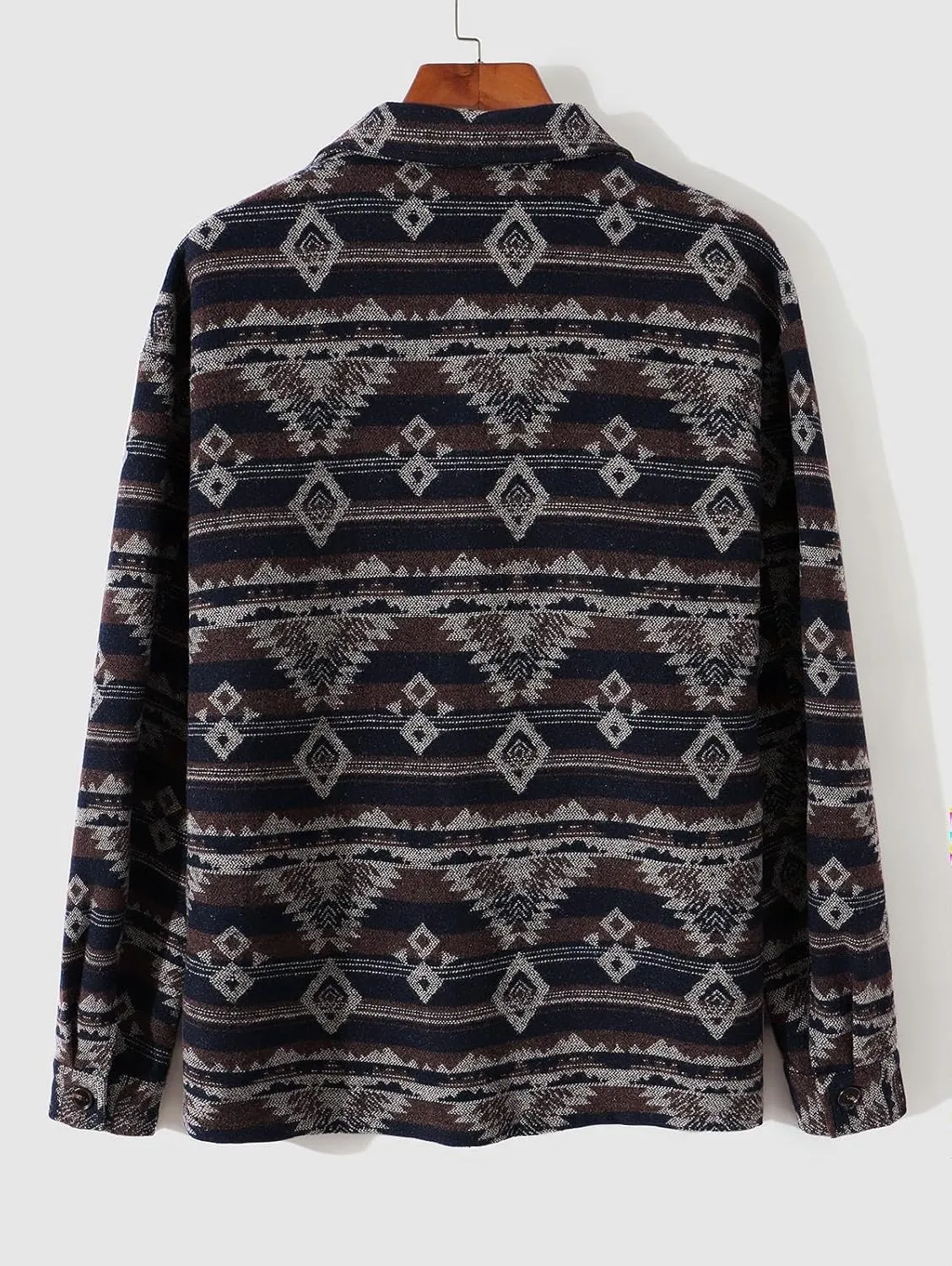 ZAFUL Men's Unisex Plaid Shirt Casual Flannel Jacket Button Down Long Sleeve Pocket Shirt Tops Coat Outwear